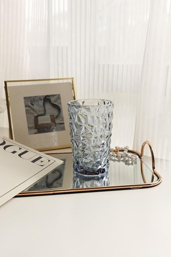 Glas-Kristal Trinkglas Blau-Glanz 3