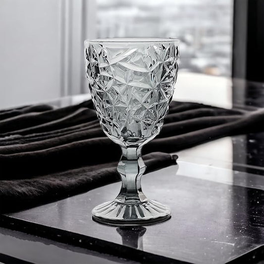 Glas-Kristal Weinglas Grau-Glanz 2