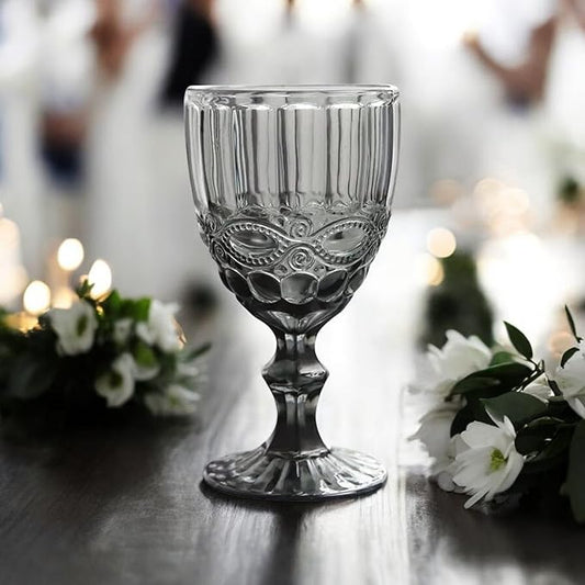 Gläser-Schleife Weinglas Grau 2