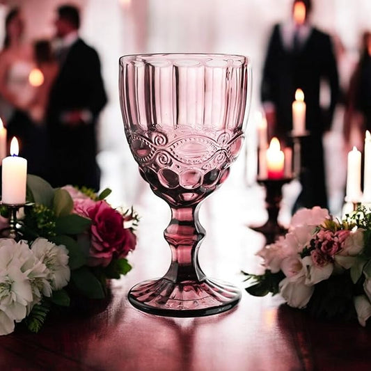 Gläser-Schleife Weinglas Lila 2