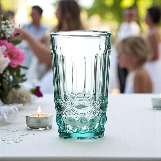 Gläser-Schleife Trinkglas Türkis 2
