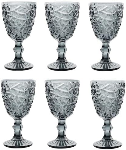 Glas-Kristal Weinglas Grau-Glanz