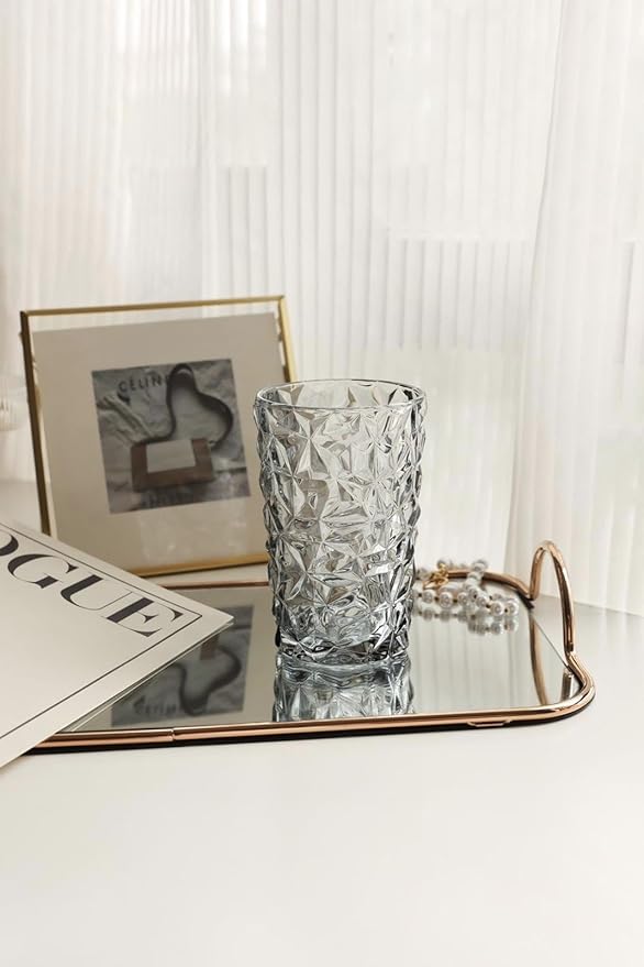 Glas-Kristal Trinkglas Grau-Glanz 3