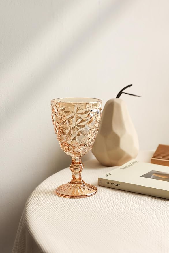 Glas-Kristal Weinglas Gold-Glanz 3