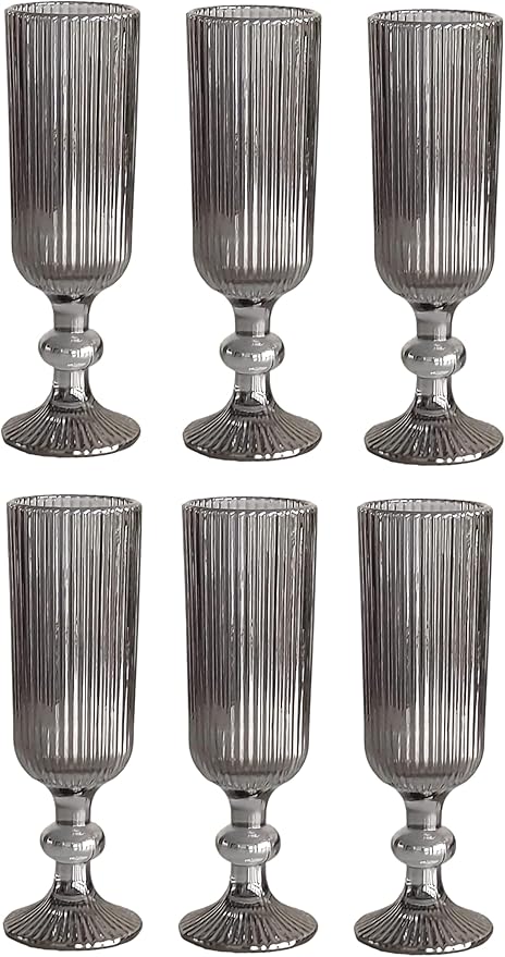 Gläser-Linie Sektglas Grau-Glanz