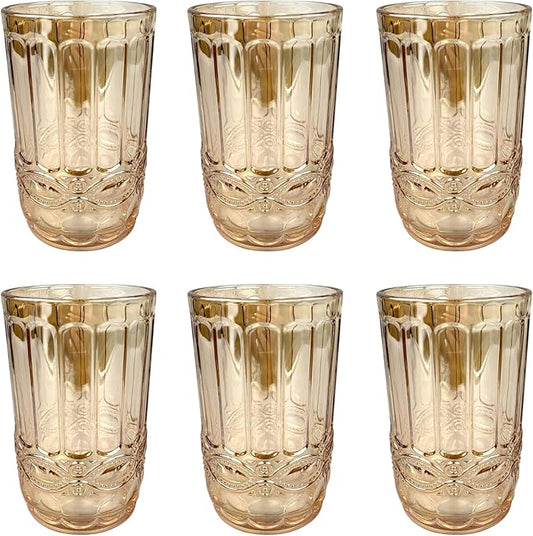 Gläser-Schleife Trinkglas Gold-Glanz