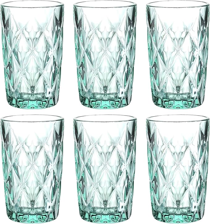 Gläser-Rombus Trinkglas Türkis
