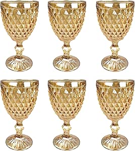 Weinglas - Netz - Gold-Glanz