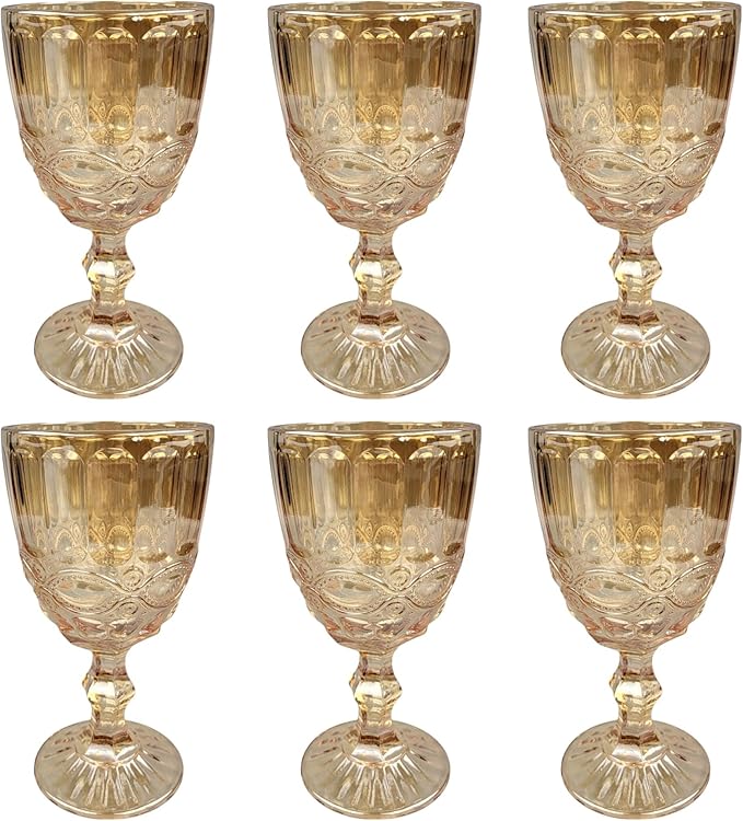 Gläser-Schleife Weinglas Gold-Glanz