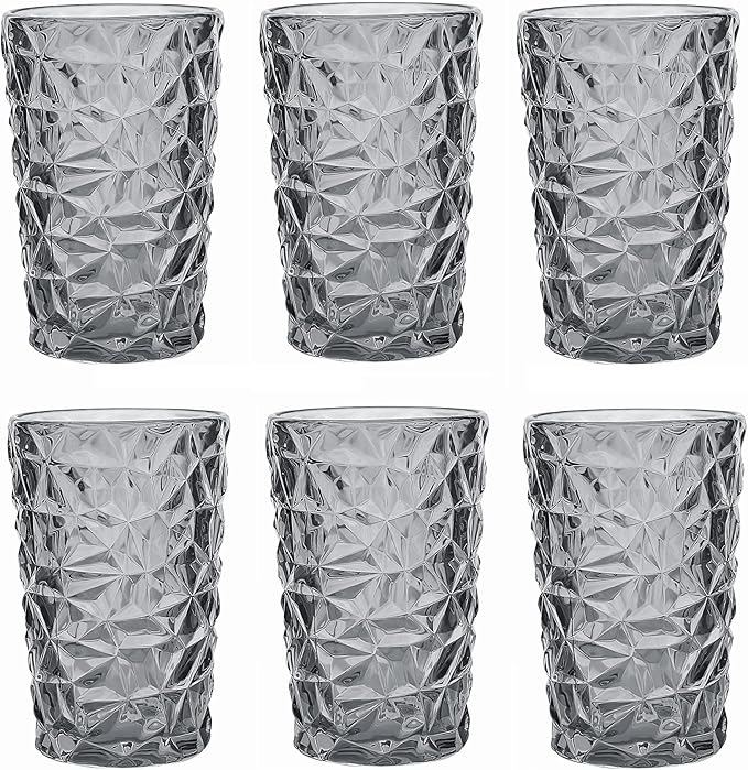 Glas-Kristal Trinkglas Grau-Glanz
