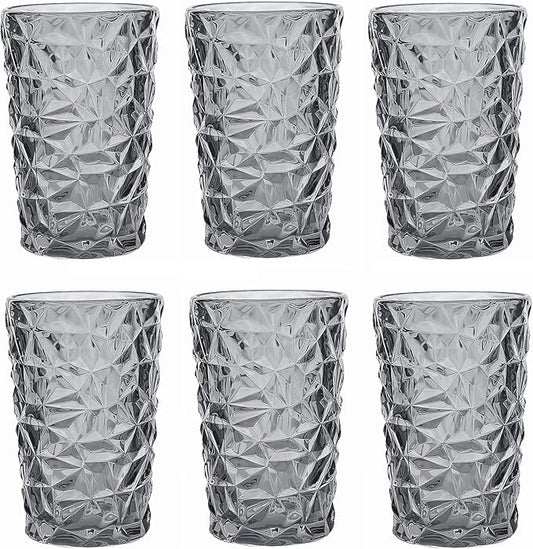 Glas-Kristal Trinkglas Grau-Glanz